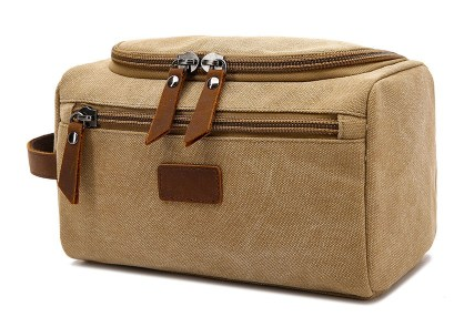 Washed Canvas Travel Storage Bag with Inner Pouch