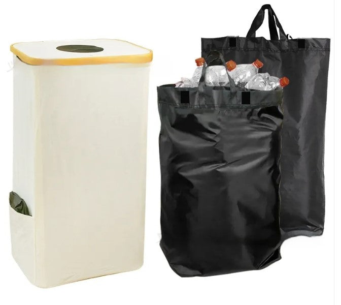 Foldable Storage Basket, 15 x 12 x 10 in, Black or Beige