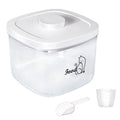 Clear Airtight Pet Food Container with Measuring Cup, 5.28 qt