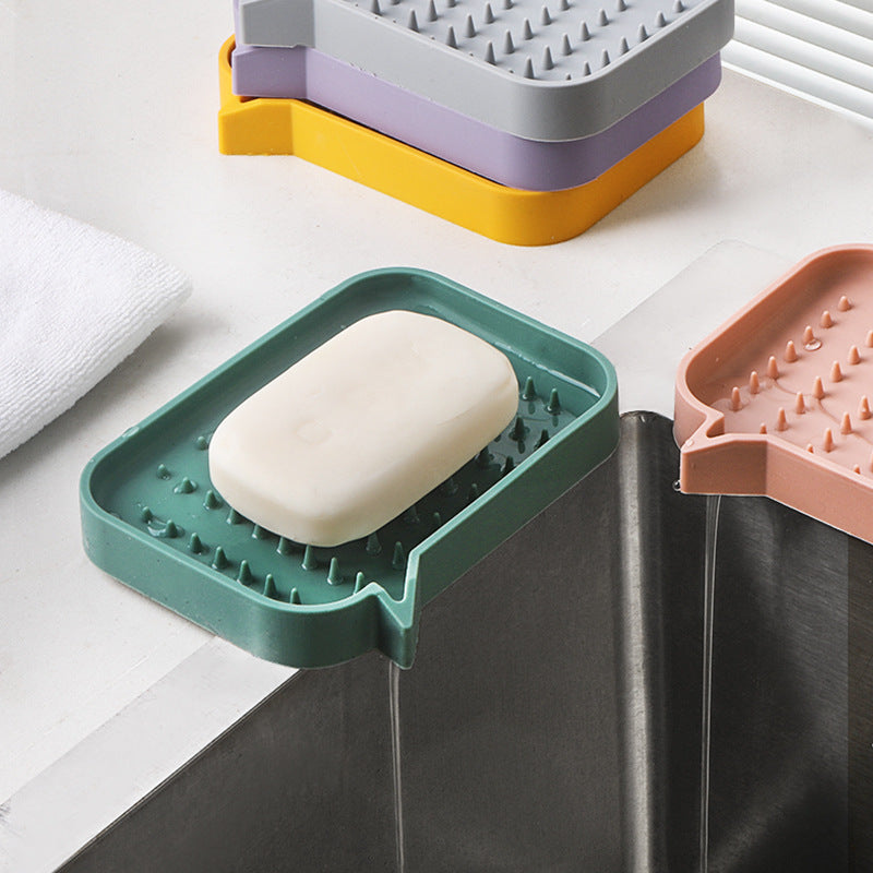 Silicone Soap Holder and Drain Rack, 12.8 x 9 cm