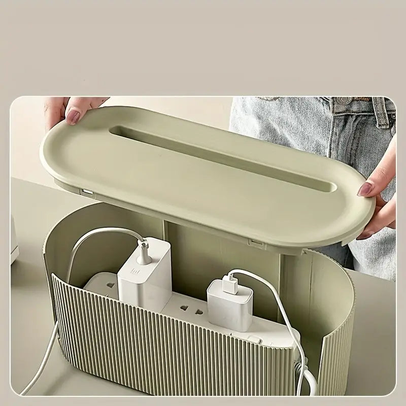 Ventilated PP Cable Management Box for Desk and TV
