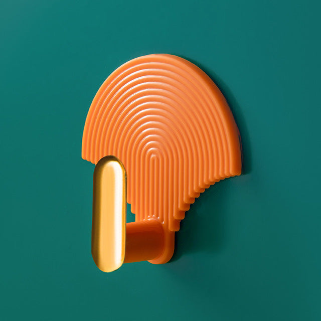 Nordic Fan-Shape Wall Hook Set with Traceless Mount