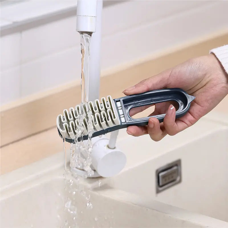 Self-Adhesive Suede Shoe Brush with Soft Bristles
