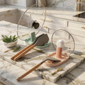 Folding Pot Lid and Utensil Rack for Kitchen Counters
