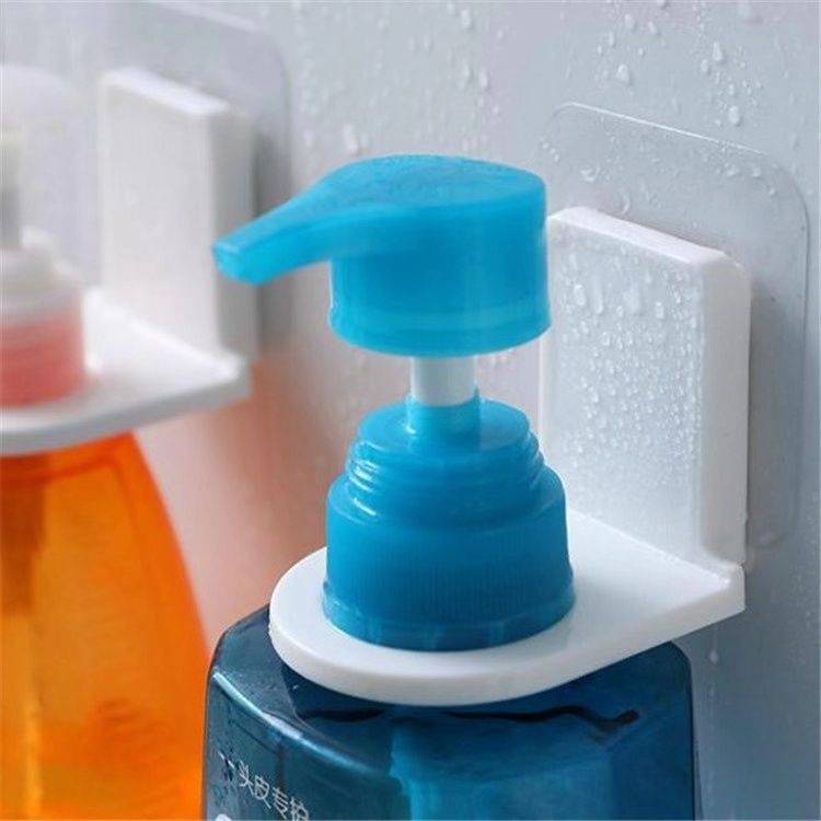 Self-Adhesive Wall Bottle Holder for Shower or Kitchen, White