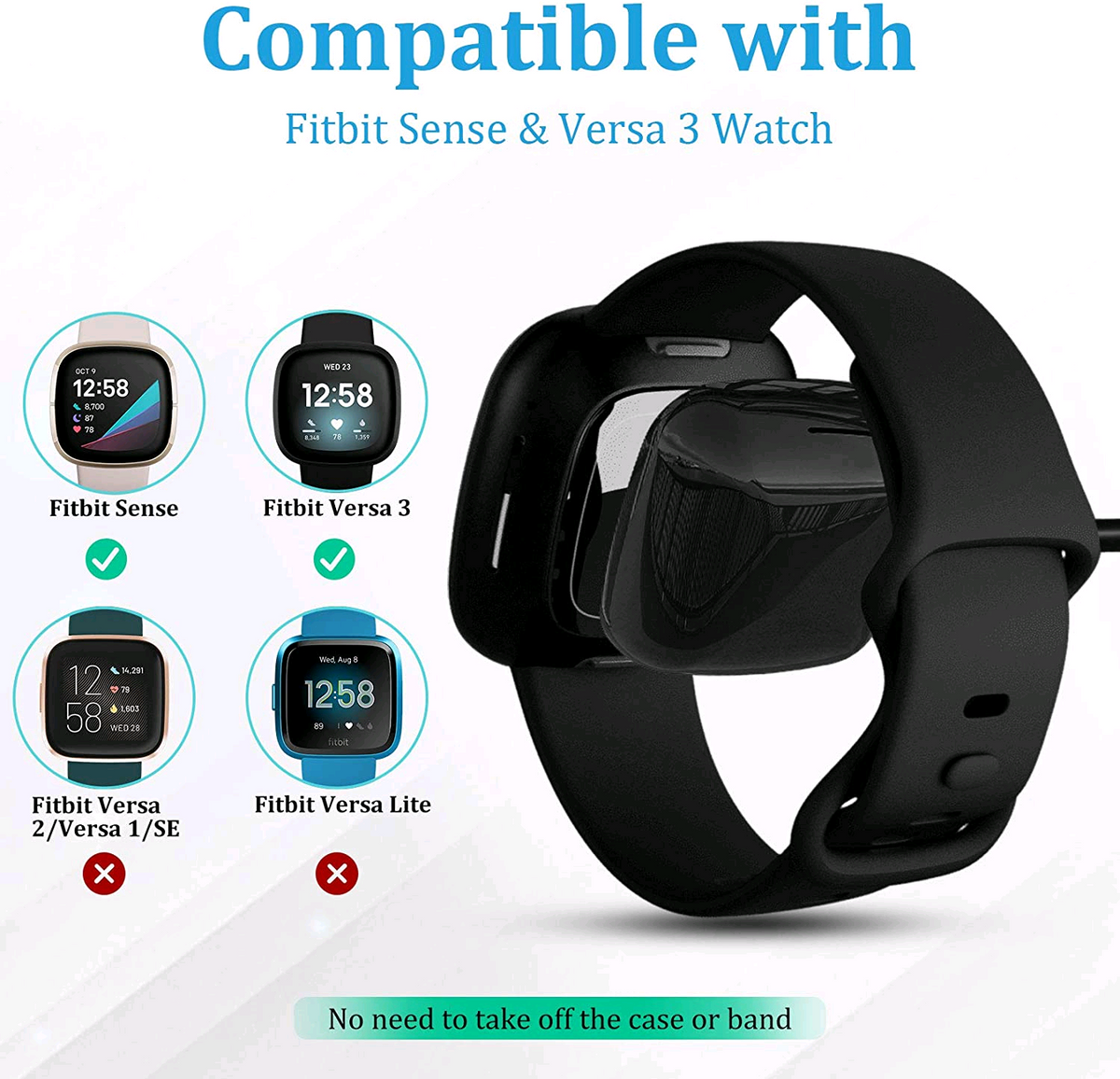 Wireless Watch Charging Cable Dock, TPE and TPU