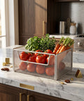 Small Magnetic Storage Basket for Fridge or Whiteboard, White