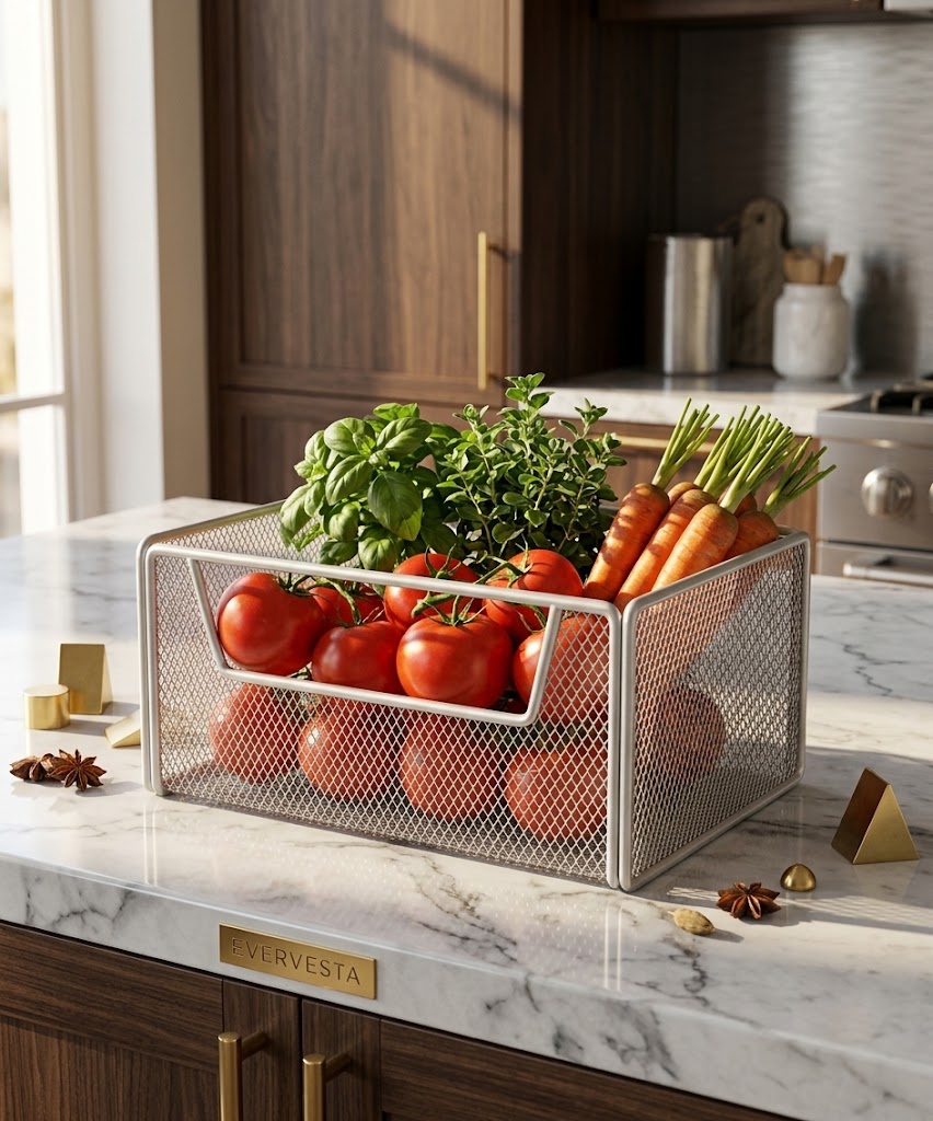 Small Magnetic Storage Basket for Fridge or Whiteboard, White