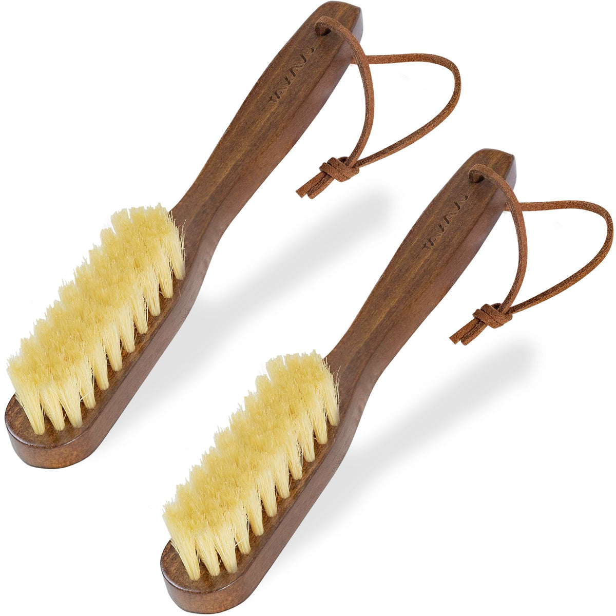 Small Boar Bristle Laundry Stain Detail Brushes, Set of 2