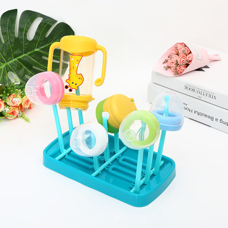 Space-Saving Baby Bottle Drying Rack, Foldable Portable Tray