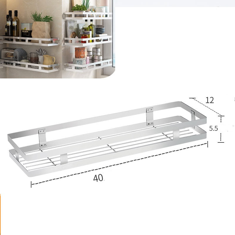 Wall-Mounted Carbon Steel Spice Rack Shelf, 30 to 50 cm