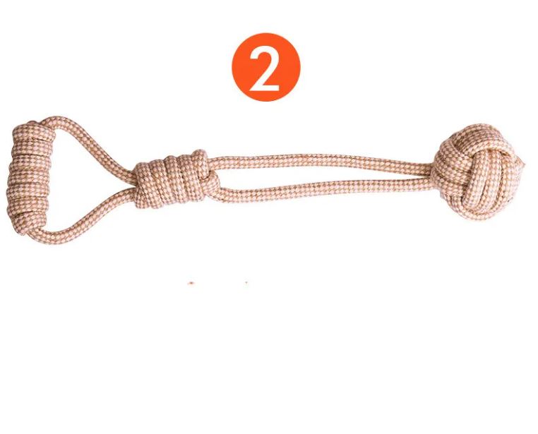 Cotton and Hemp Rope Dog Toy Set, 9 Pack or Single Styles