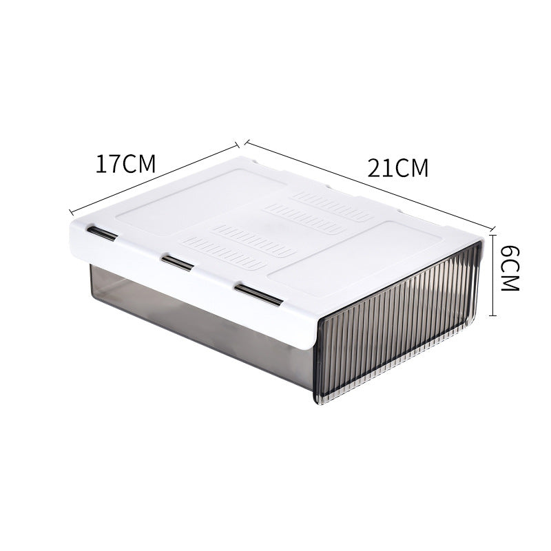 Under-Desk Hidden Drawer Organizer, Clear or Black, 3 Sizes