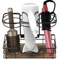 Countertop Hair Tool Organizer, Steel Wire with Walnut Base