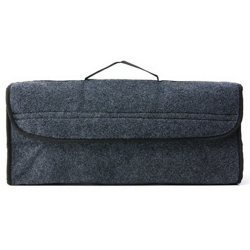 Felt Storage Box with Handle for Car and Home, Dark Grey