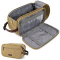 Water-Resistant Canvas Toiletry Bag with Hanging Strap, Khaki