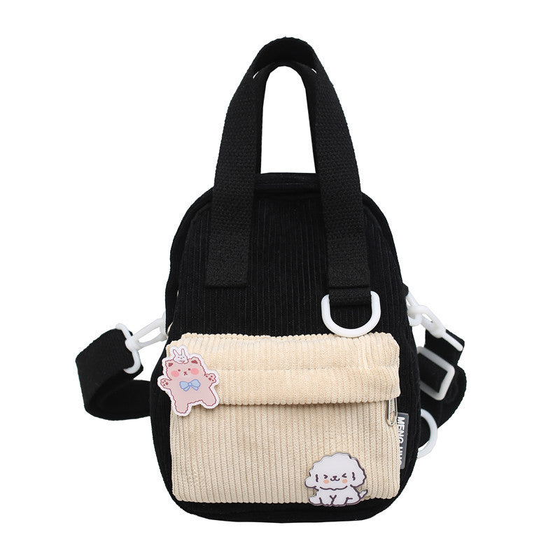 Striped Nylon Tote Backpack for Women, 6 Colors