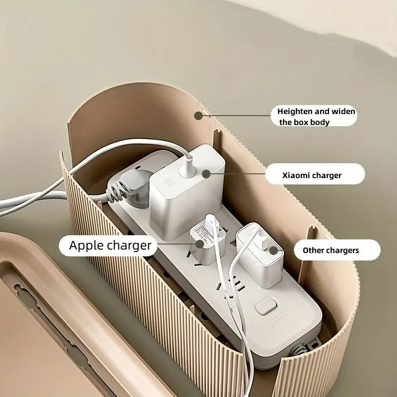 Ventilated PP Cable Management Box for Desk and TV