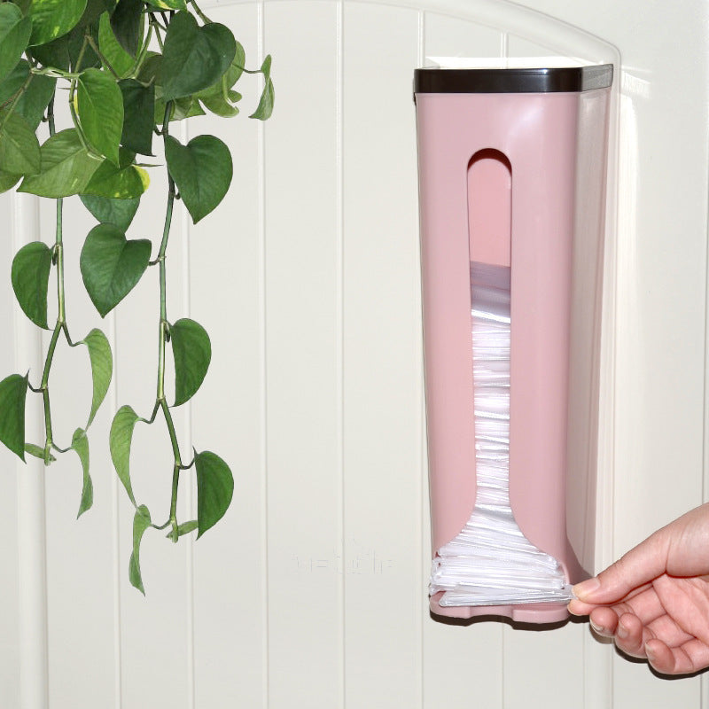 Space-Saving Kitchen Grocery Bag Holder & Dispenser, Wall-Mounted