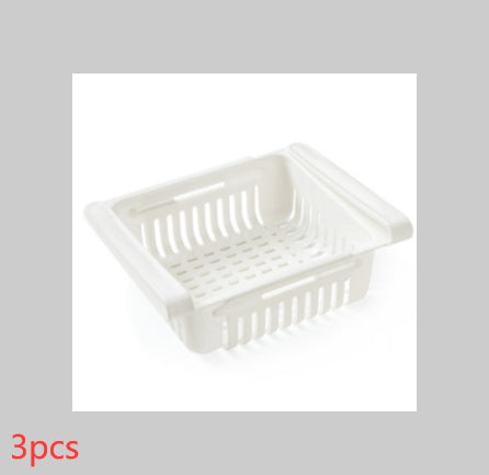 Telescopic Refrigerator Storage Baskets, Multi-Color