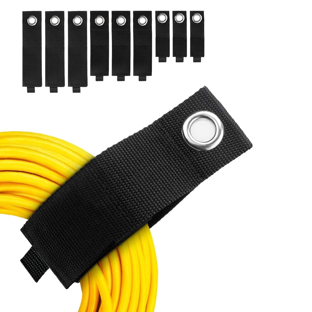 Hook-and-Loop Storage Straps for Cords and Hoses, 9-Pack