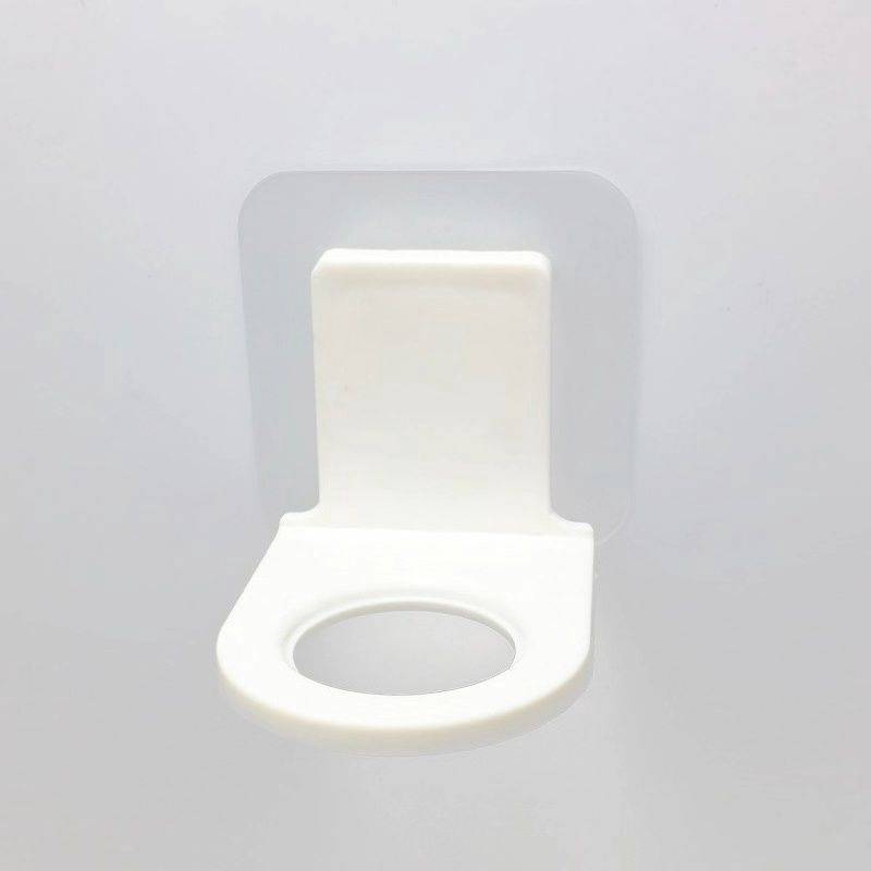 Self-Adhesive Wall Bottle Holder for Shower or Kitchen, White