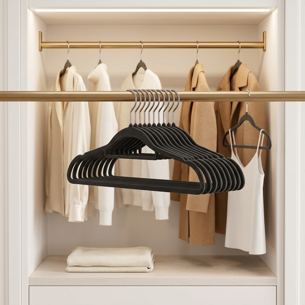 Ultra-Thin Non-Slip Velvet Hangers, 10 Pack