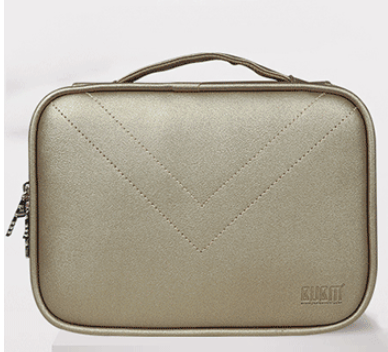 Faux Leather Cable Organizer Bag for Travel, 3 Sizes