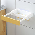 Retractable Wall-Mounted Bathroom Shelf with Hook, Yellow or Grey