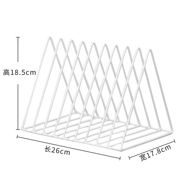 Scandinavian Metal Desktop Book and Magazine Holder, 9 Grid