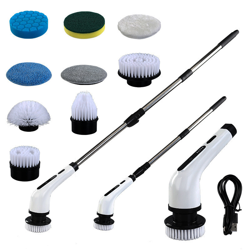 Electric Cleaning Brush with Interchangeable Heads for Grout