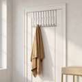 Over-the-Door Stainless Steel Hooks for Towels and Coats, 8-Pack