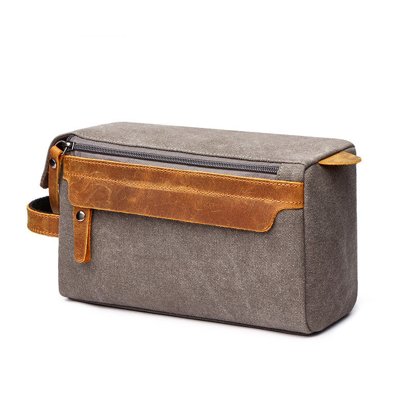 Large-Capacity Canvas Travel Wash Bag for Toiletries