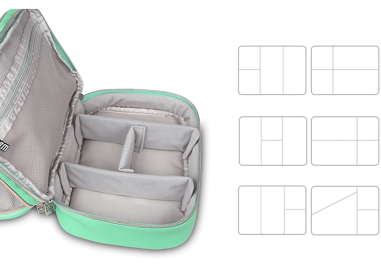 Faux Leather Cable Organizer Bag for Travel, 3 Sizes