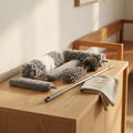 Extendable Microfiber Duster Kit with 30 to 100 in Pole, 9 Pieces