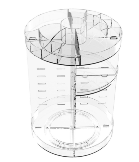 360-Degree Rotating Acrylic Makeup Organizer, 23 x 23 x 30 cm