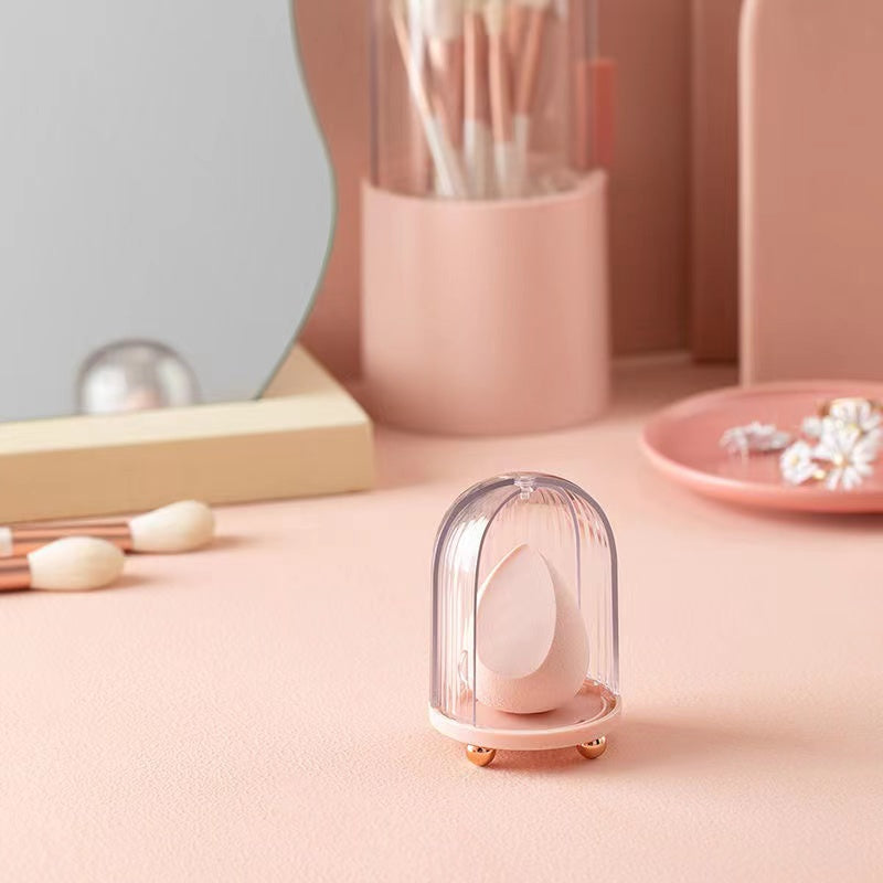 Ventilated Makeup Sponge Storage Case, White or Pink