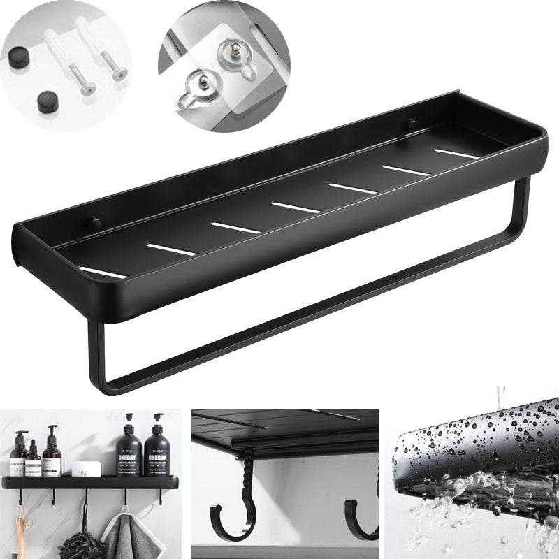 No-Drill Aluminum Bathroom Shelf and Towel Rack, 30, 40 or 50 cm