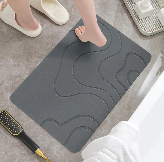 Diatomite Bath Mat, Quick-Drying, Multiple Sizes and Colors