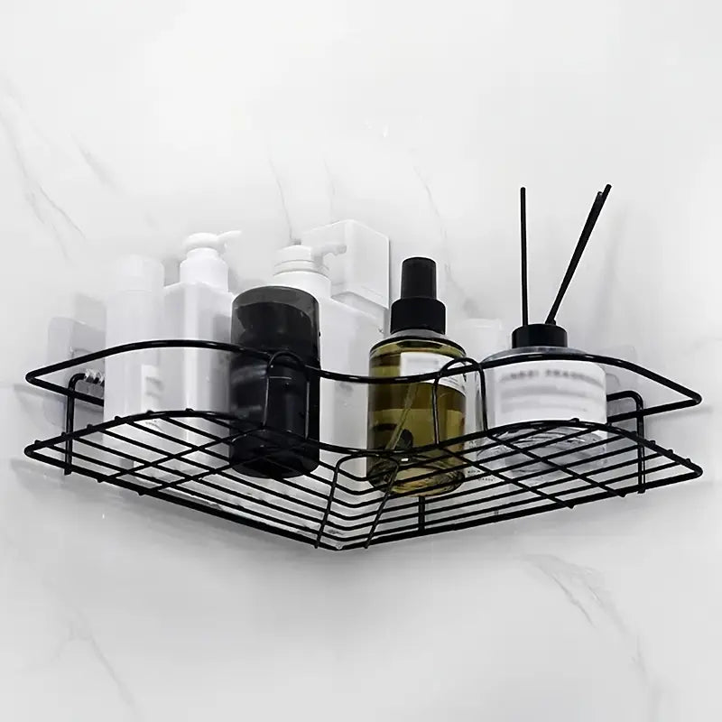 No-Drill Aluminum Corner Shower Shelf, Triangle or Long Rack