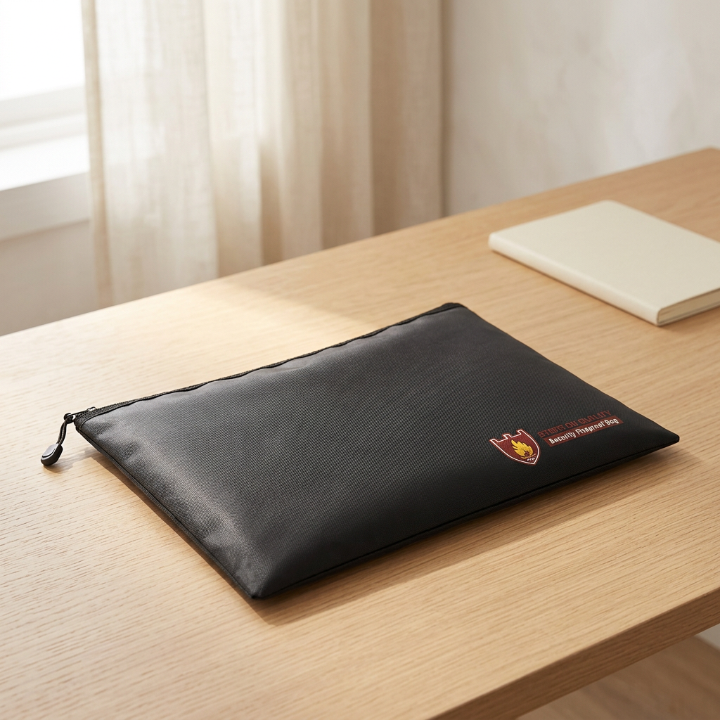 Fireproof and Waterproof Silicone Document Bag with Zipper, 3 Sizes