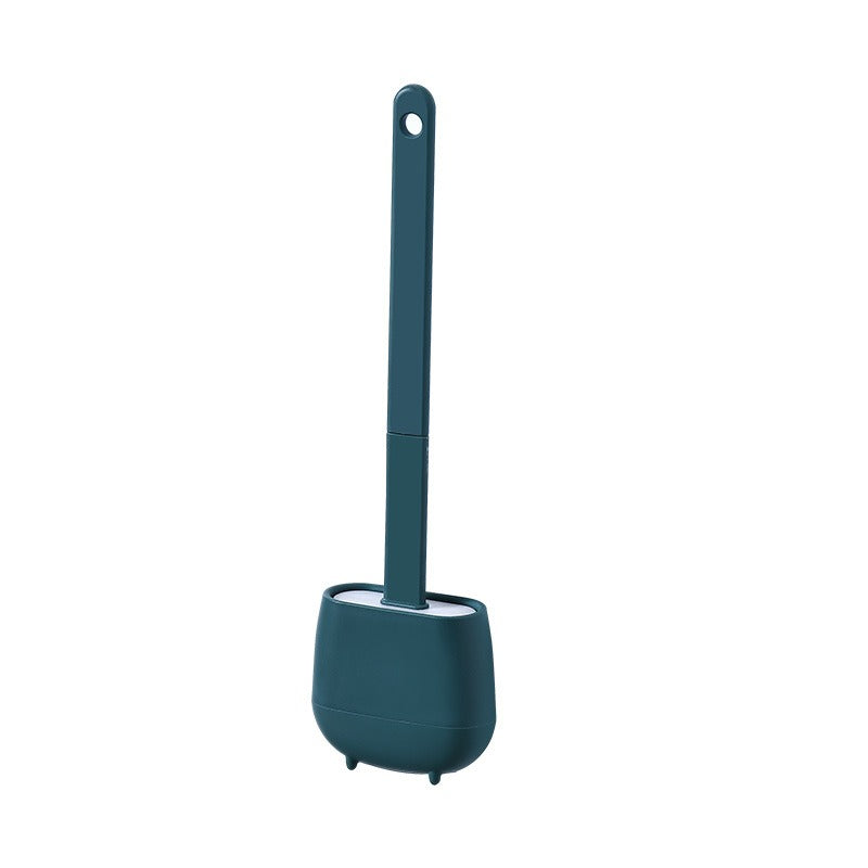 Retro Silicone Toilet Brush and Matching Holder Set