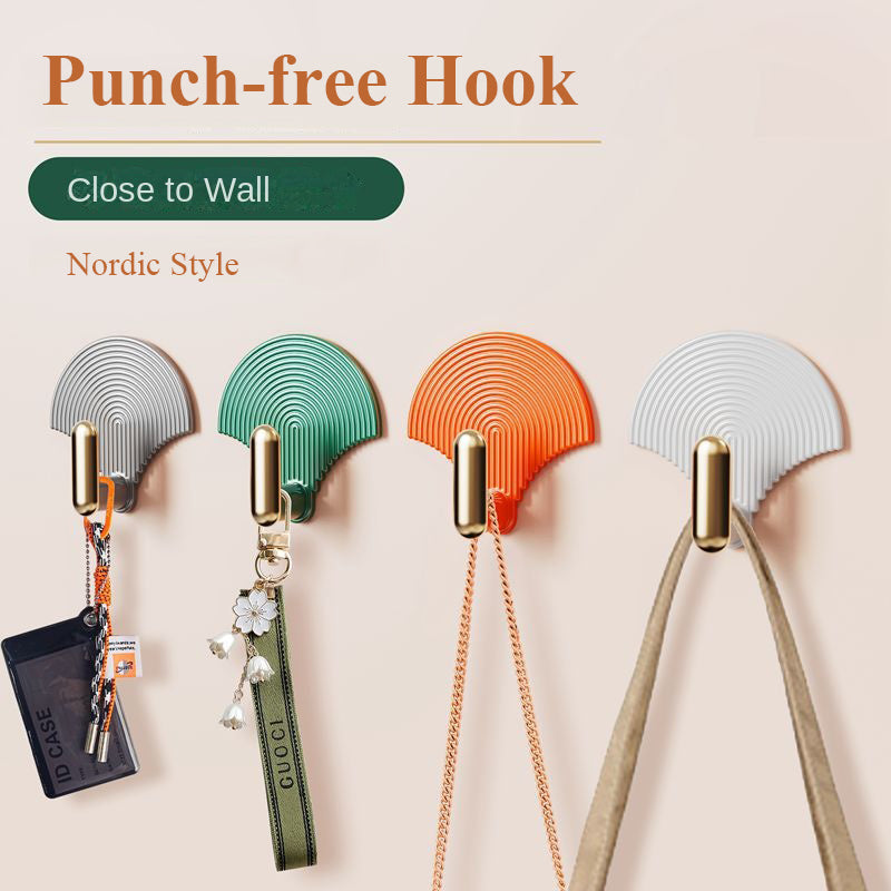 Nordic Fan-Shape Wall Hook Set with Traceless Mount
