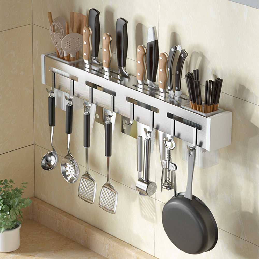 Stainless Steel Cutlery Drying Rack, Black or Silver