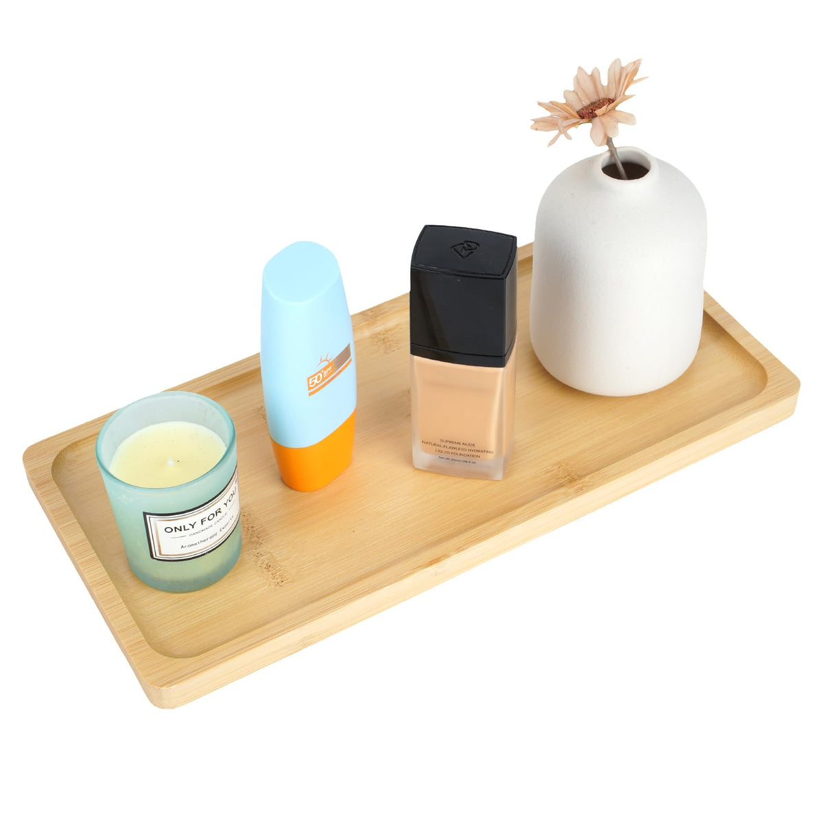 Bamboo Vanity Tray for Dresser or Toilet Tank, 12 in