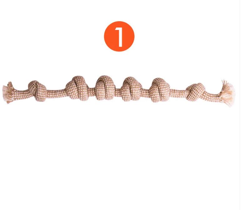 Cotton and Hemp Rope Dog Toy Set, 9 Pack or Single Styles