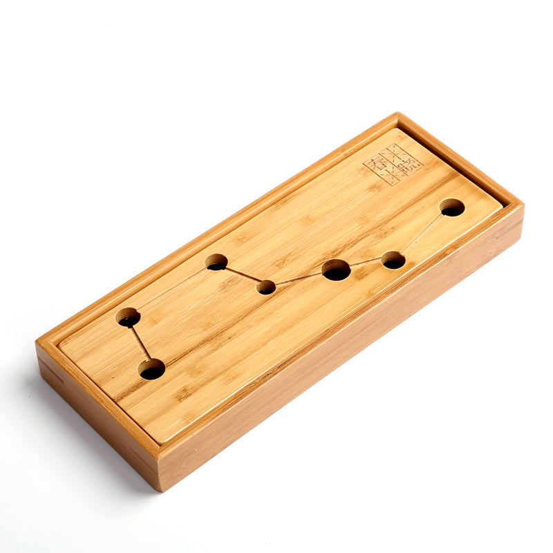 Square bamboo tea tray