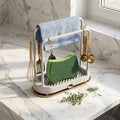 Hanging Kitchen Rag Rack with Removable Shelf