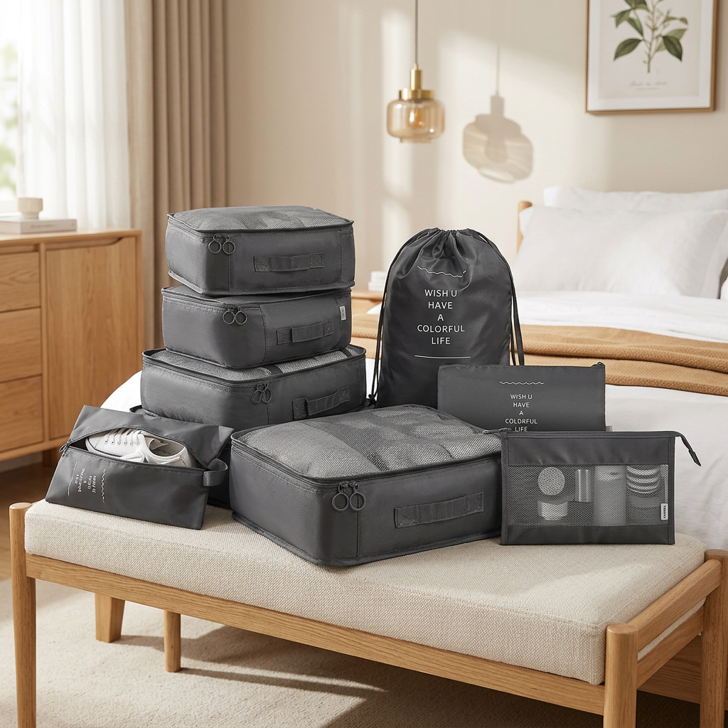 8-Piece Packing Cube and Luggage Organizer Set