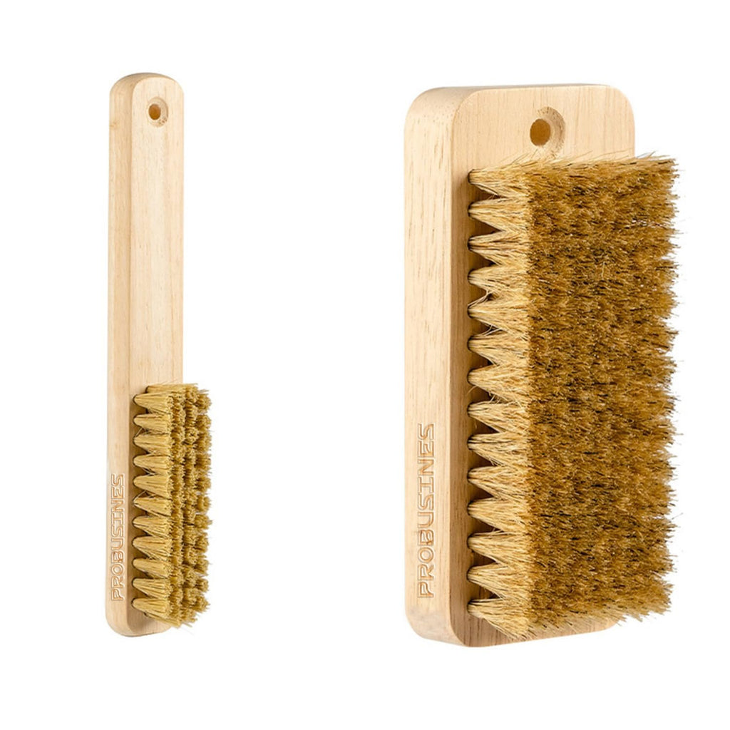 Wooden Laundry Stain Brush with Boar Bristles